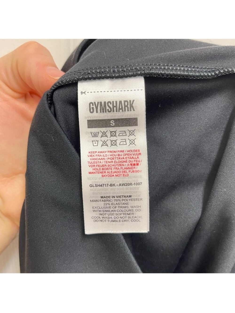 Gymshark Women’s Black Athletic/Bike Shorts. Sz Small - Picture 5 of 6